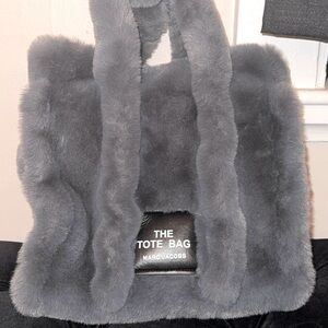 Grey Faux Fur Marc Jacobs The Tote Bag